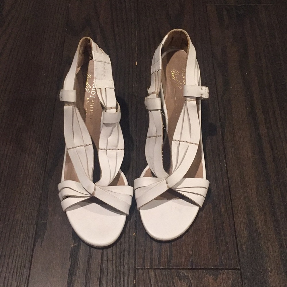 White strappy sandals